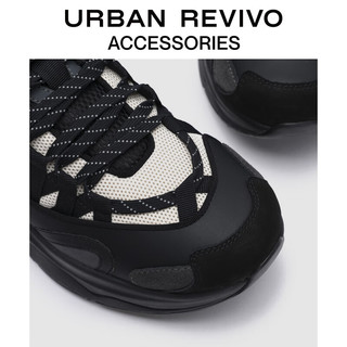 URBAN REVIVO2023新款男运动鞋UAMS32027 黑色 / 杏色 / 深灰 40