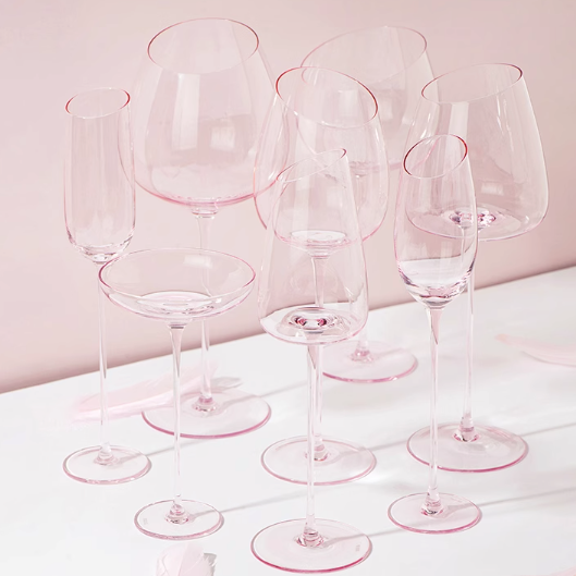 MU16 红酒杯高脚杯水晶玻璃杯套装节日礼物火烈鸟系列驼峰波尔多2支