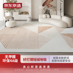 京东京造 客厅地毯 卧室现代简约北欧轻奢防滑茶几毯 曲尘-160*230cm