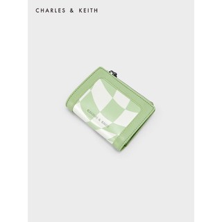 CHARLES & KEITH CHARLES&KEITHCK6-10770548女士拼色菱格迷你短款钱包 Mint Green薄荷绿色 XXS
