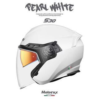 MOTORAX 摩雷士 S30 摩托车头盔 （白色) 2XL