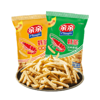 88VIP：Qinqin 亲亲 虾条原味烧烤味160g*1袋膨化食品小吃休闲零食网红怀旧年货