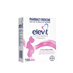 elevit 爱乐维 备孕哺乳期叶酸复合维生素孕妇专用100片/盒
