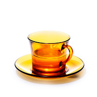 DURALEX 多莱斯 法国进口多莱斯欧式螺纹杯钢化玻璃茶水咖啡杯碟