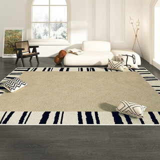 地毯客厅地毯卧室茶几沙发毯可定制北欧简约现代满铺加厚防滑垫 现代259 140*200cm小客厅