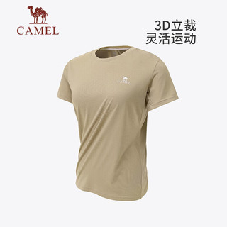 骆驼（CAMEL）户外吸湿速干T恤女短袖圆领运动上衣男A13BAVaV057