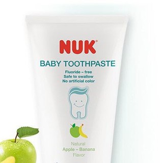 NUK 进口儿童牙膏婴幼儿宝宝牙膏2只装不含氟温和水果味3-36个月