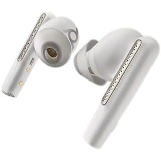 博诣Poly Voyager Free 60+ UC 自适应主动降噪真无线耳塞入耳式蓝牙耳机带6个麦克风 白色 USB-C