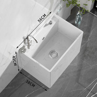 ASCARI 阿斯卡利 大理石拖把池家用阳台卫生间洗拖布槽池长方形石材户外庭院污水盆