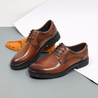 皮尔·卡丹 时尚一片式防滑商务男鞋男皮鞋男士皮鞋