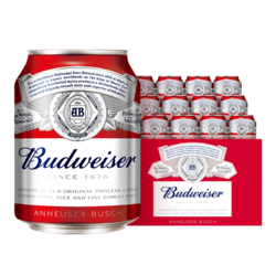 Budweiser 百威 经典迷你罐 拉格啤酒 255ml*12听