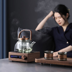 尚言坊 电陶炉煮茶壶煮茶器高端新款大容量玻璃加厚耐高温提梁小型养生壶