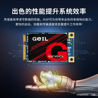 GeIL 金邦 256GB SSD固态硬盘 mSATA 台式机笔记本 高速500MB/S M3P系列