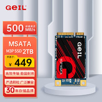 GeIL 金邦 2TB SSD固态硬盘 mSATA 台式机笔记本 高速500MB/S M3P系列