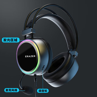 Lenovo 联想 异能者游戏耳机头戴式电脑耳麦专业电竞线控3.5音频耳机耳麦带灯效拯救者R9000P/R7000