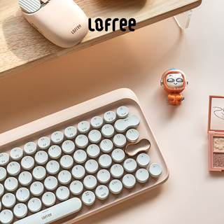 LOFREE 洛斐 奶茶机械键盘鼠标套装无线蓝牙女生办公笔记本电脑ipad