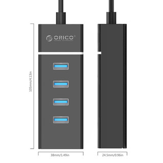 ORICO 奥睿科 USB分线器3.0一拖四电脑笔记本高速扩展HUB多功能集线器