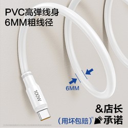 PISEN 品胜 tpyec数据线超级快充100W10分钟可充手机35%可用笔记本电脑