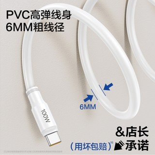 88VIP：PISEN 品胜 tpyec数据线超级快充100W10分钟可充手机35%可用笔记本电脑