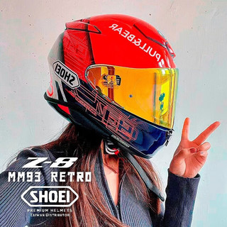 SHOEI Z8头盔日本原装摩托车赛道跑盔男女四季防雾机车全盔红蚂蚁MM93 Z-8 红蚂蚁 M