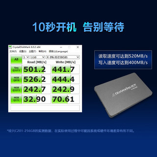 QUANXING 铨兴 SSD固态硬盘 2.5英寸SATA3.0接口 C201系列笔记本台式机升级 SATA C201系列 256G