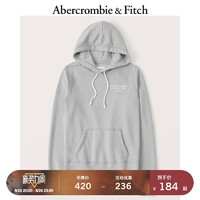 Abercrombie & Fitch AF女装 美式复古休闲日常运动百搭刺绣Logo帽衫抓绒卫衣322448-1