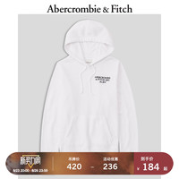 Abercrombie & Fitch女装 美式复古休闲日常运动百搭刺绣Logo帽衫抓绒卫衣322448-1