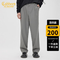 CABBEEN卡宾商场同款都市男装休闲直筒裤金属链条潮Y 中灰色36 50/175/L