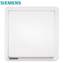 SIEMENS 西门子 开关插座面板 开关强电86型大面板 致典系列雅白色 一开单控