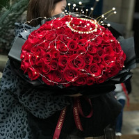 浪漫季节 99朵红玫瑰-小夜灯/皇冠 今日达-