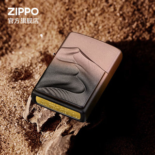 ZIPPO 之宝 防风煤油打火机 沙丘 立体徽章 520礼物送老公送男友 单机