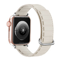 iSeriseWatch 适用于apple watch8表带iwatch7硅胶苹果手表se/6/5磁吸新款纯色40/41/44/45mm运动透气夏创意女