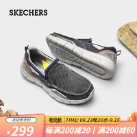 SKECHERS 斯凯奇 男鞋休闲鞋百搭时尚帆布鞋舒适复古一脚蹬