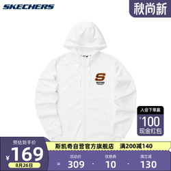 SKECHERS 斯凯奇 中性运动卫衣 L321U142/0019 亮白色 L