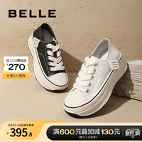 BeLLE 百丽 厚底帆布鞋2023秋季新款女鞋商场小白板鞋休闲鞋子Z7K1DCM3