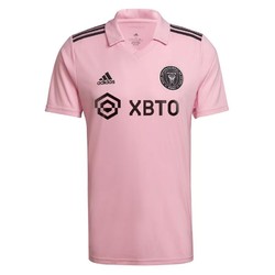 adidas 阿迪达斯 23-24迈阿密国际新款梅西球衣10号足球服主客场球迷版男士运动T恤 主场粉色Pink S