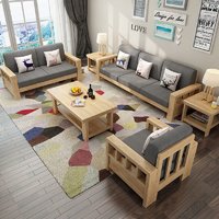 卧派 中式实木沙发组合转角可拆洗布艺沙发大小户型客厅整装家具