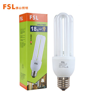 FSL 佛山照明 T4节能灯3U-18W-E27大螺口白光6500K（量大定制）