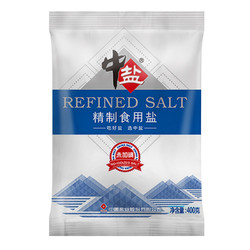 中盐 无碘盐6袋甲状腺未加碘食用盐正品家用食盐精制非海盐