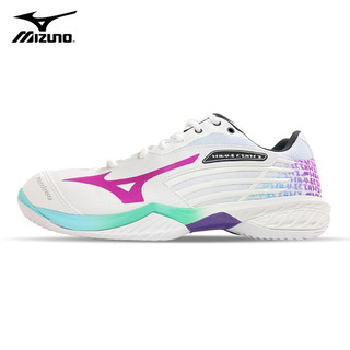 Mizuno 美津浓 阿山鹰爪WAVE CLAW NEO专业羽毛球鞋减震宽楦奥原希望战靴 71GA211030白水蓝粉（鹰爪2代） 42.5=275MM