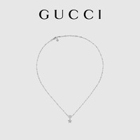 GUCCI古驰Gucci花卉造型18K金钻石女士项链