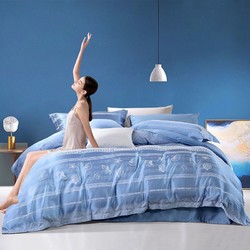 FUANNA 富安娜 出品高端欧式提花被套床品套件纯棉床单四件套适用1.8/2m床