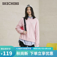 SKECHERS 斯凯奇 男女纯色运动卫衣L321U138 灰粉色/01NX L