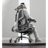 HBADA 黑白调 E3结构大师 人体工学椅 Pr0云白脚托款