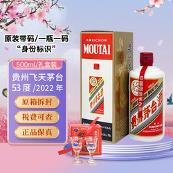 MOUTAI 茅台 贵州茅台2022年飞天茅台 酱香型白酒53度 500ml（海外版） 500ml/瓶