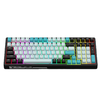 ROYAL KLUDGE G98 正刻版 100键 2.4G蓝牙 多模无线机械键盘 暮色 海盐柠檬PRO静音轴 RGB