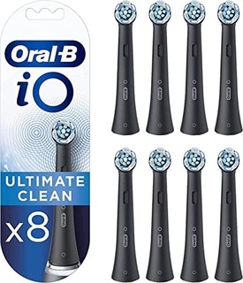 Oral-B 欧乐-B 欧乐B电动牙刷头可更深入地去除牙菌斑，8 件装，黑色