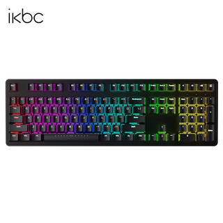 ikbc RGB键盘机械键盘rgb游戏键盘外设电竞cherry轴樱桃键盘87键pbt可选 R400 黑色 有线 cherry 红轴