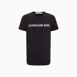 Calvin Klein 卡尔文·克莱 CK Jeans夏季男士休闲通勤圆领简约印花LOGO透气短袖T恤J312160