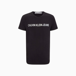 Calvin Klein CK Jeans夏季男士休闲通勤圆领简约印花LOGO透气短袖T恤J312160